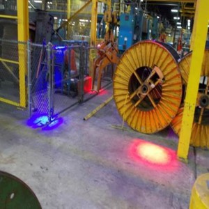 ไฟเตือนเครนเหนือศีรษะ 120W สีแดงและน้ำเงิน