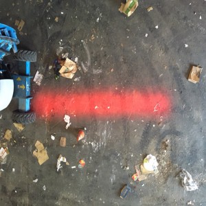ไฟเตือนแบบเครนเหนือศีรษะ LED Spotlight 84-120W-Red / Blue