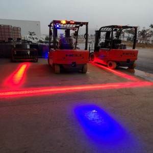 ความปลอดภัยคลังสินค้าไฟ LED สีแดงโซนยกเพื่อความปลอดภัยของผู้เดินเท้า